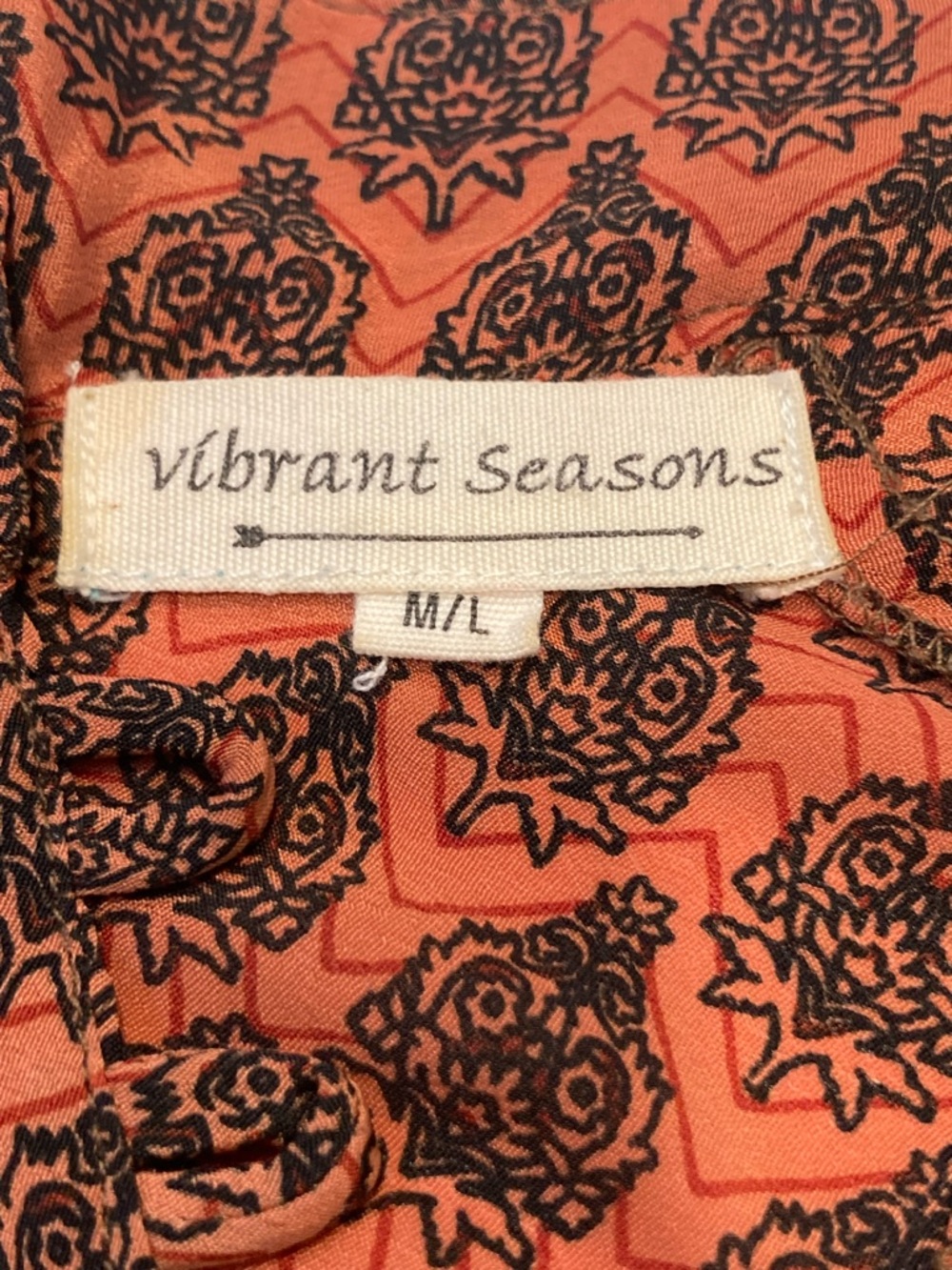 Boho Maxi Dress in Rust Pattern - Picture 5 of 9